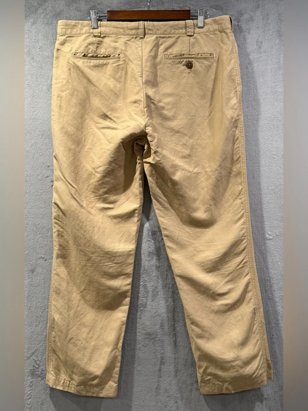 Polo Ralph Lauren VTG Suffield Fit Pants Size 36x32-29 Hemmed Inseam Linen Blend